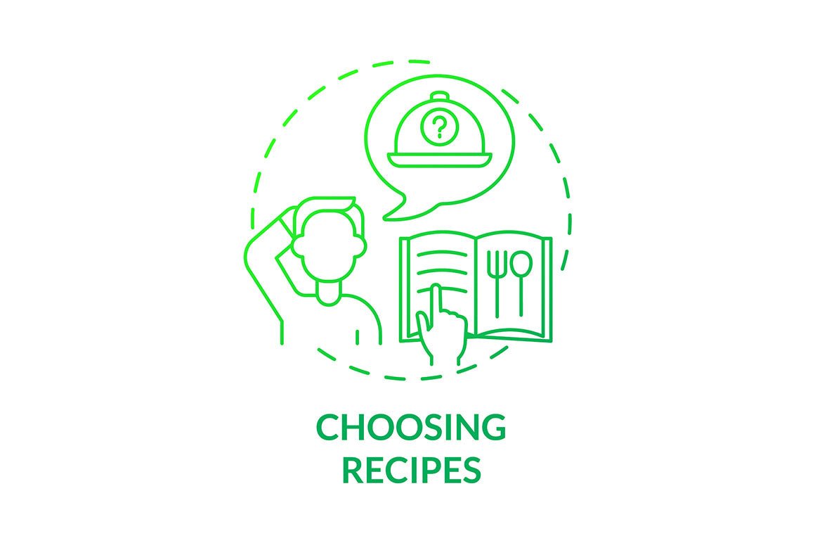 Meal plan related concept icons bundle