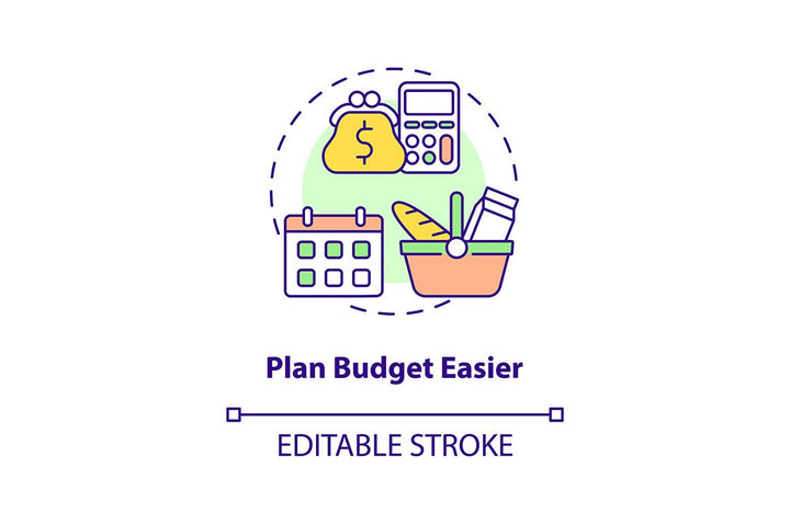 Meal plan related concept icons bundle