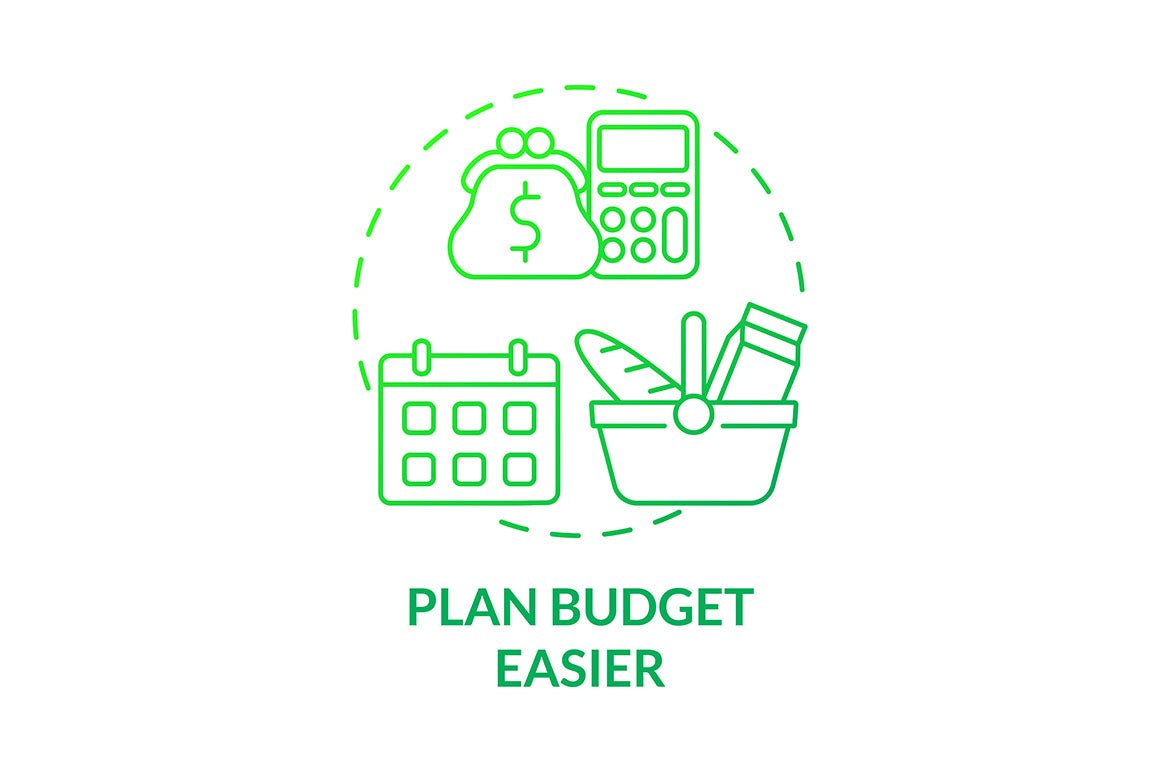 Meal plan related concept icons bundle
