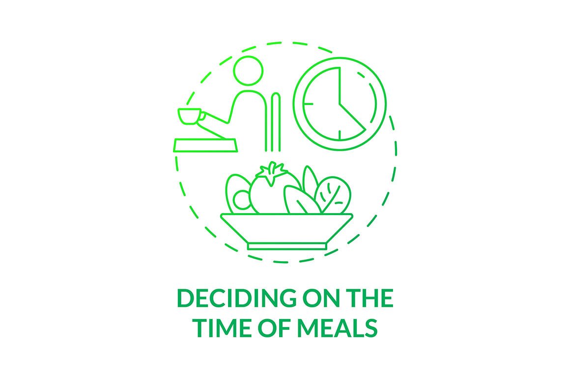 Meal plan related concept icons bundle