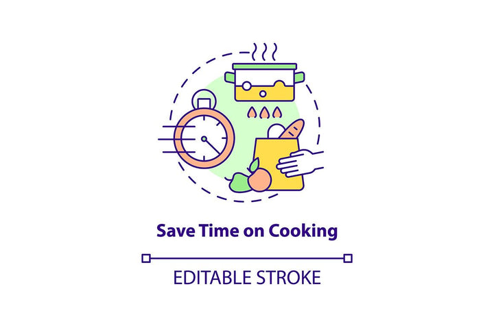 Meal plan related concept icons bundle