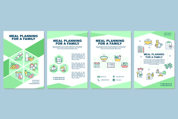Meal Planning for Family Brochure Bundle