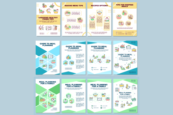Meal Planning for Family Brochure Bundle