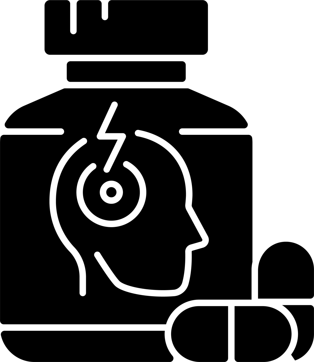 Medical treatment black glyph icons set on white space