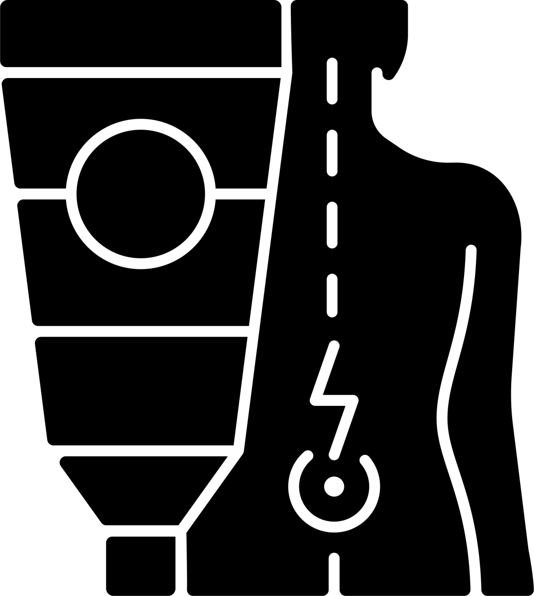 Medical treatment black glyph icons set on white space