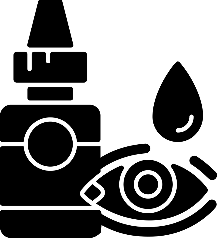 Medical treatment black glyph icons set on white space