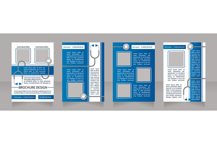 Medical treatment brochure template bundle
