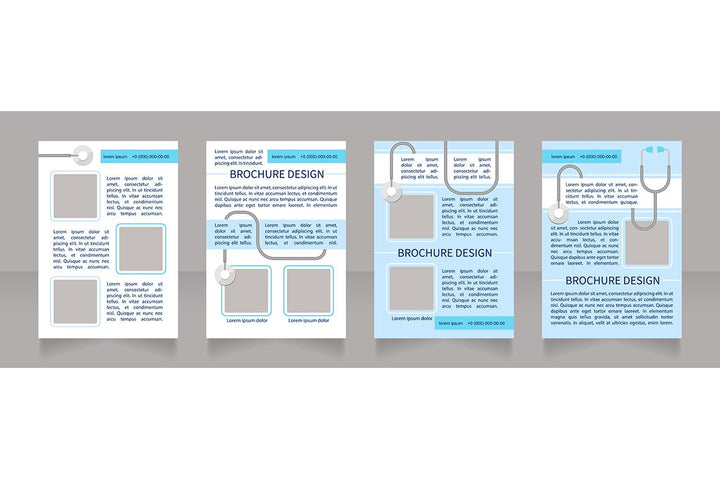 Medical treatment brochure template bundle