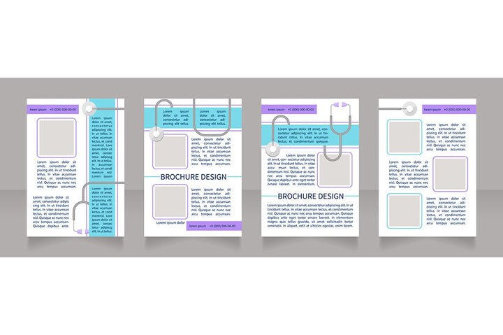 Medical treatment brochure template bundle