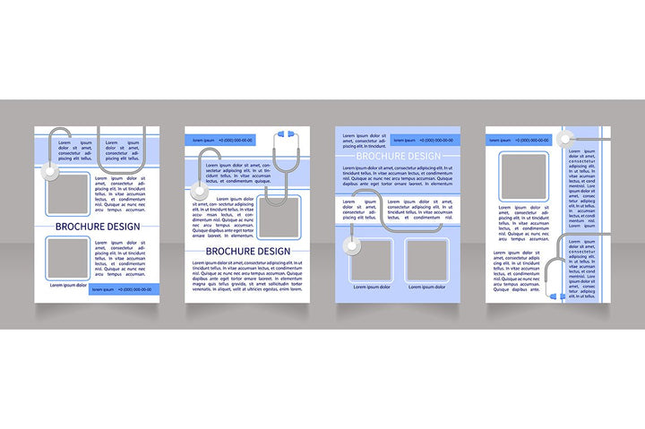 Medical treatment brochure template bundle