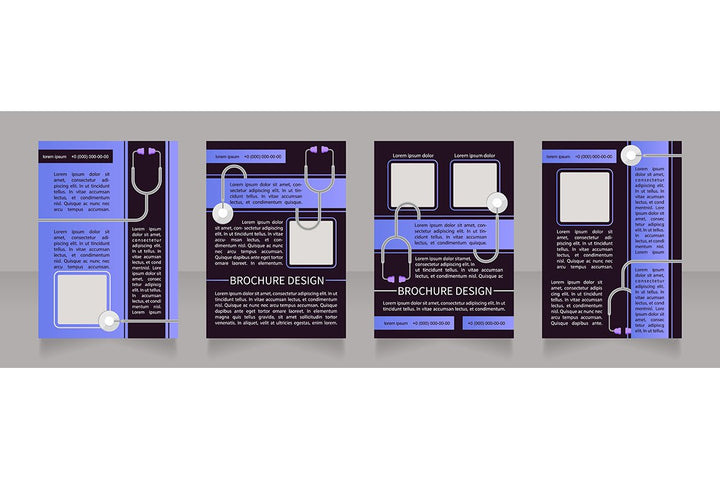Medical treatment brochure template bundle
