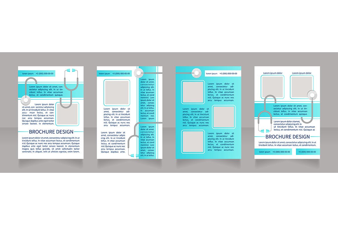 Medical treatment brochure template bundle