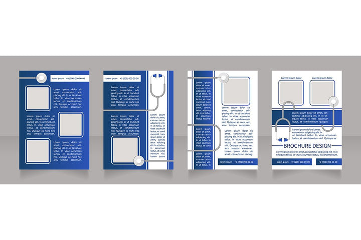Medical treatment brochure template bundle