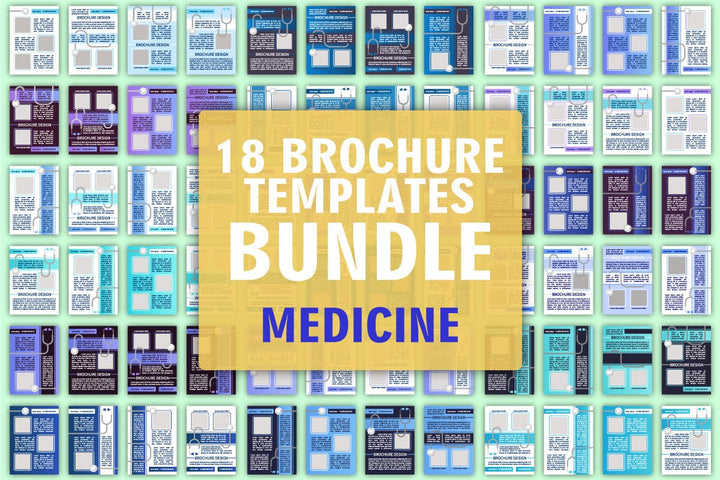 Medical treatment brochure template bundle