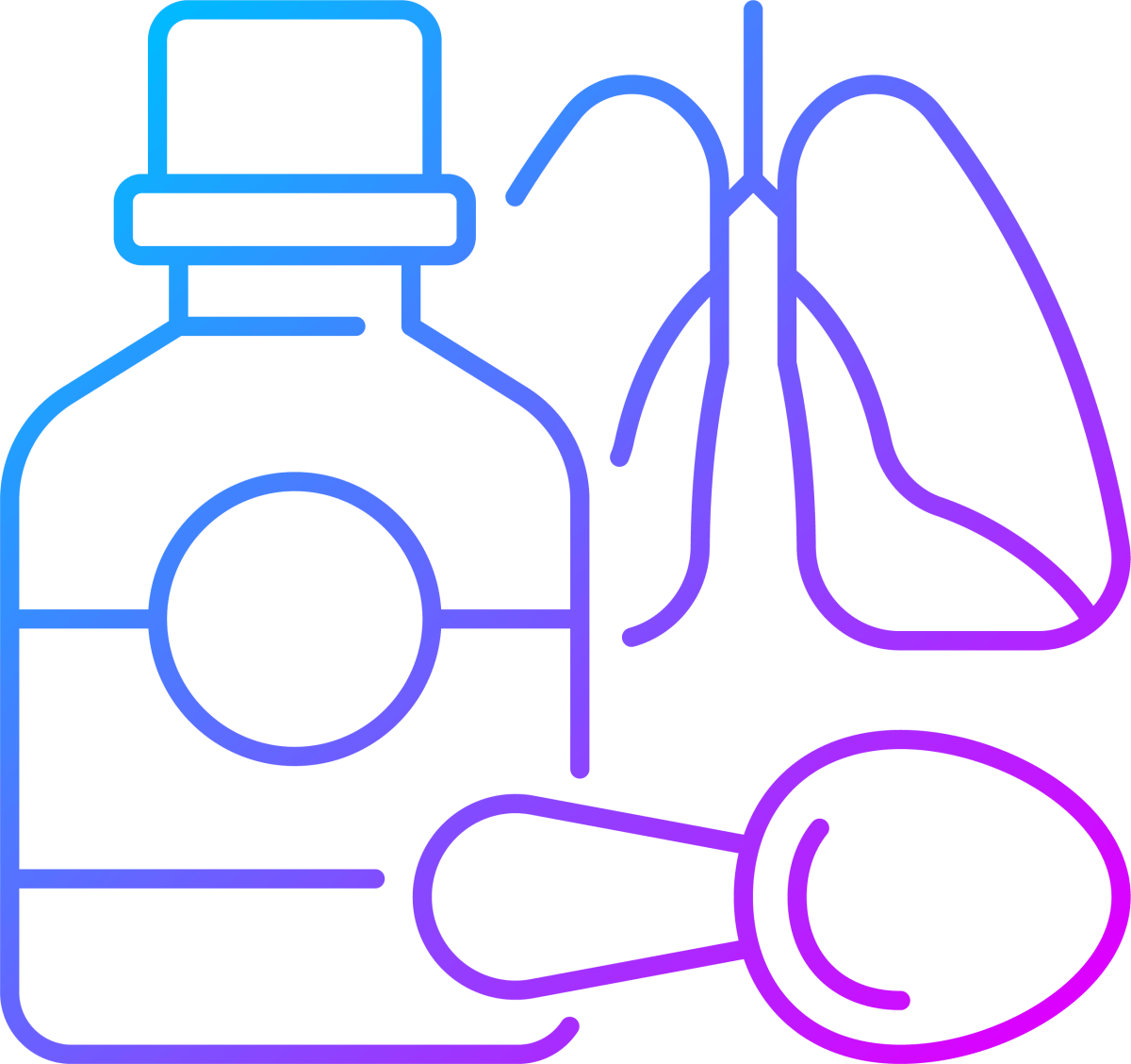 Medical Treatment Gradient Icons Bundle