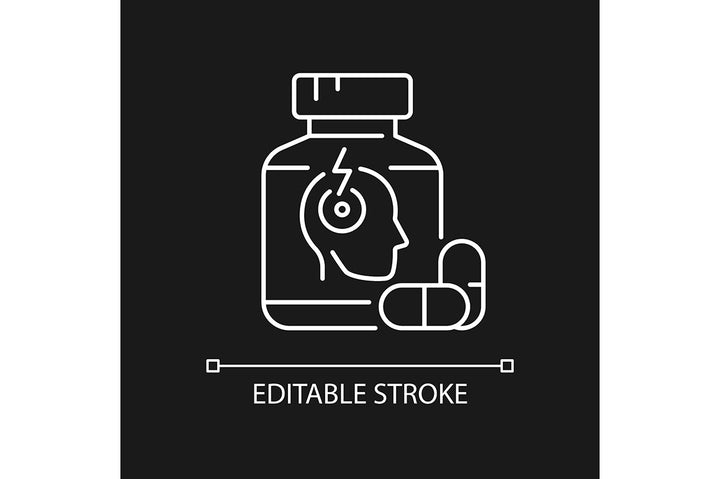 Medical treatment linear icons set for dark and light mode