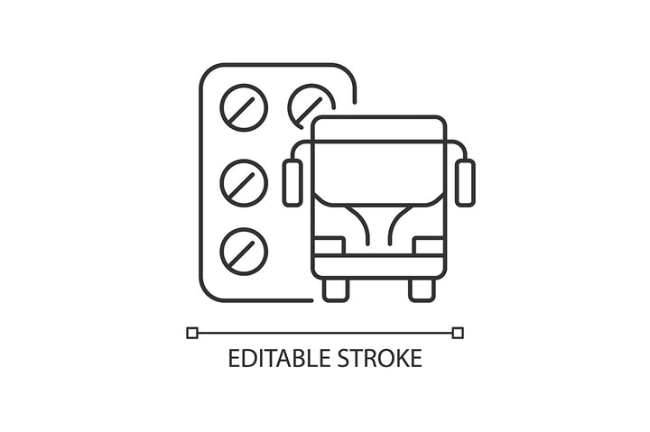 Medical treatment linear icons set for dark and light mode