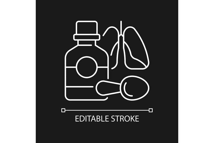 Medical treatment linear icons set for dark and light mode