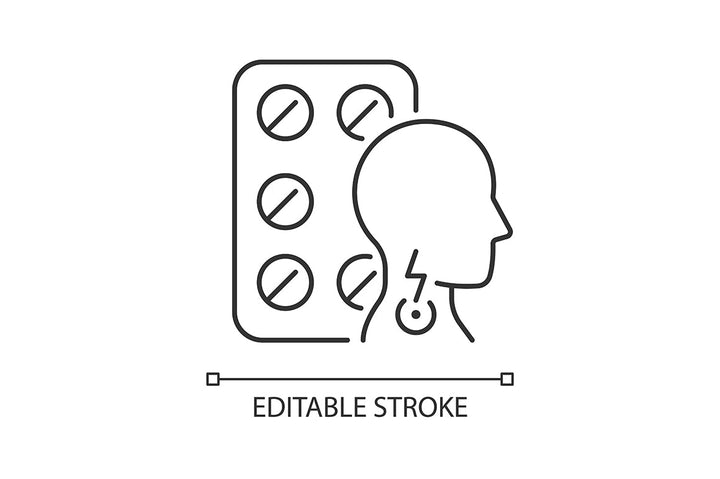 Medical treatment linear icons set for dark and light mode