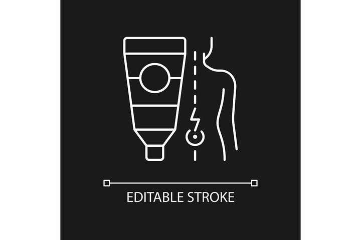 Medical treatment linear icons set for dark and light mode