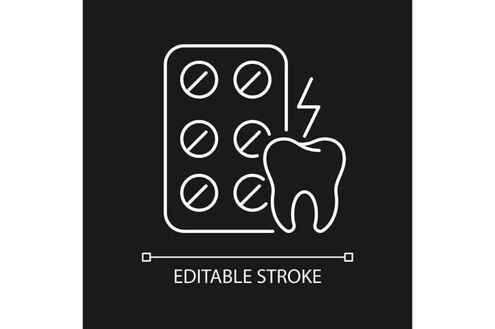 Medical treatment linear icons set for dark and light mode