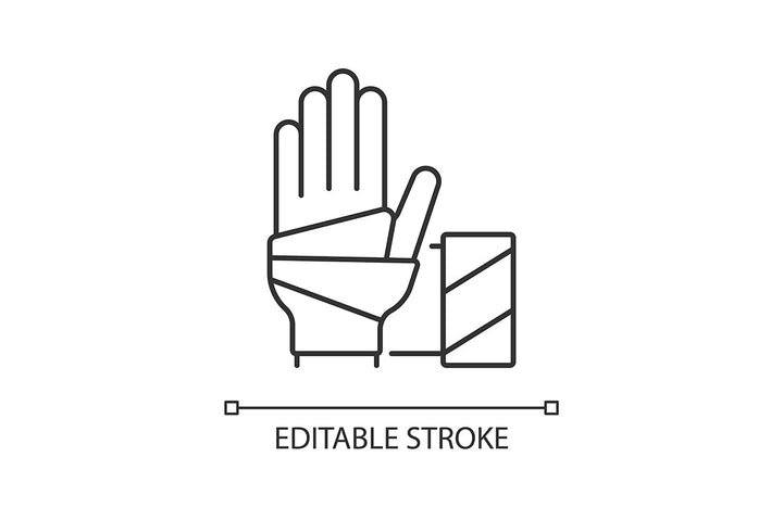 Medical treatment linear icons set for dark and light mode