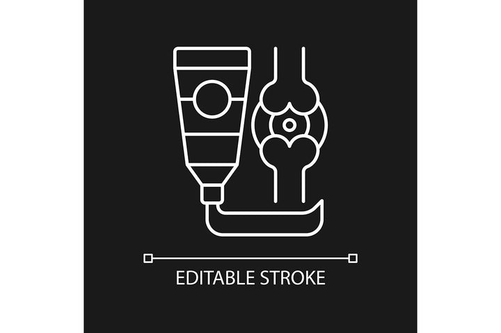 Medical treatment linear icons set for dark and light mode