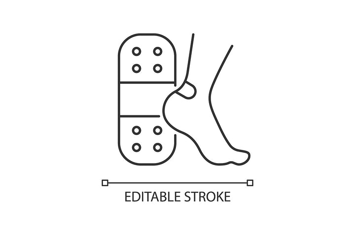 Medical treatment linear icons set for dark and light mode