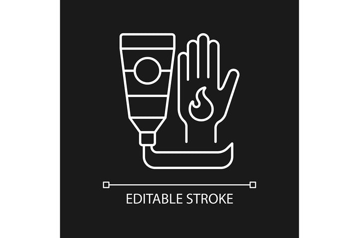 Medical treatment linear icons set for dark and light mode