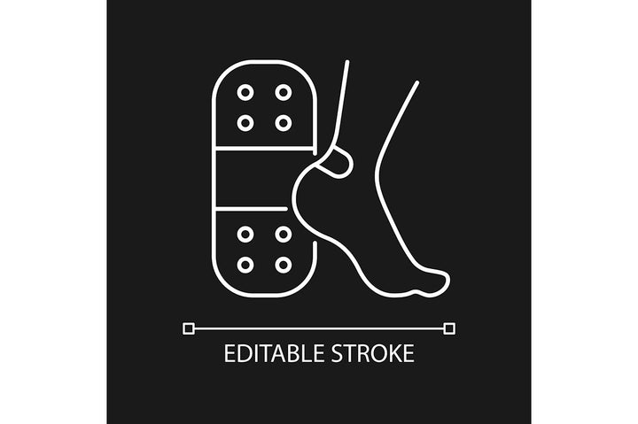 Medical treatment linear icons set for dark and light mode