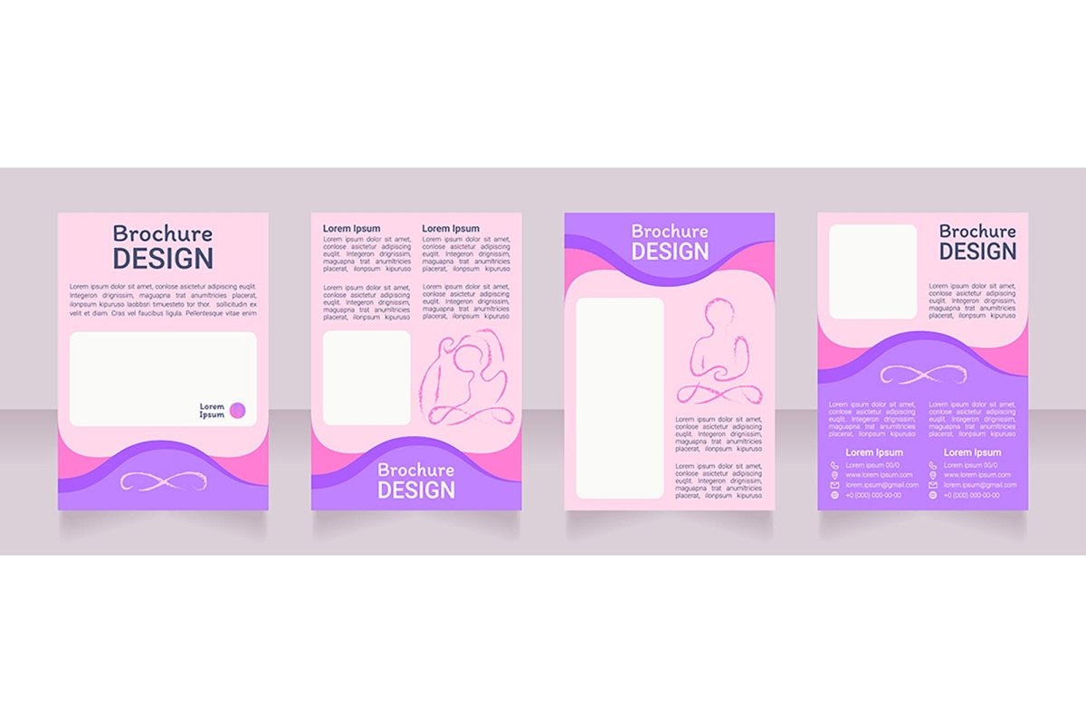 Meditation class brochure template set