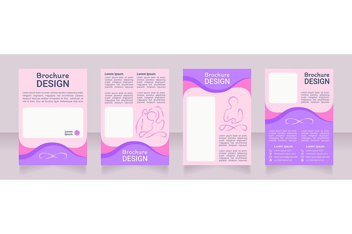 Meditation class brochure template set