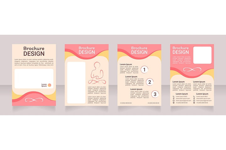 Meditation class brochure template set