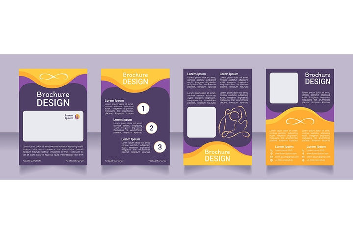 Meditation class brochure template set