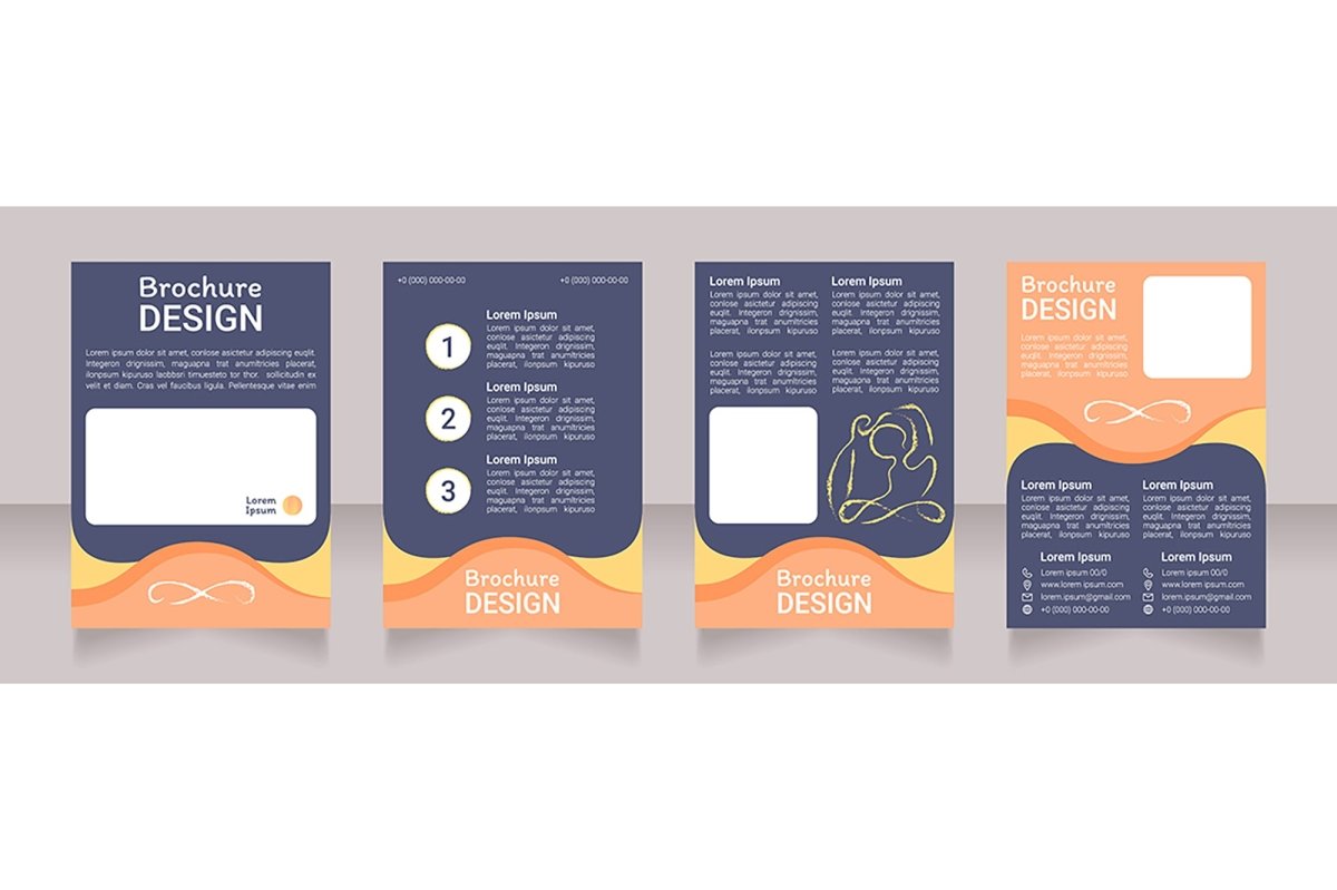 Meditation class brochure template set