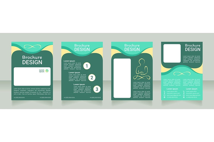 Meditation class brochure template set