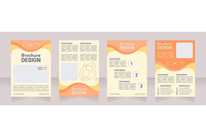 Meditation class brochure template set