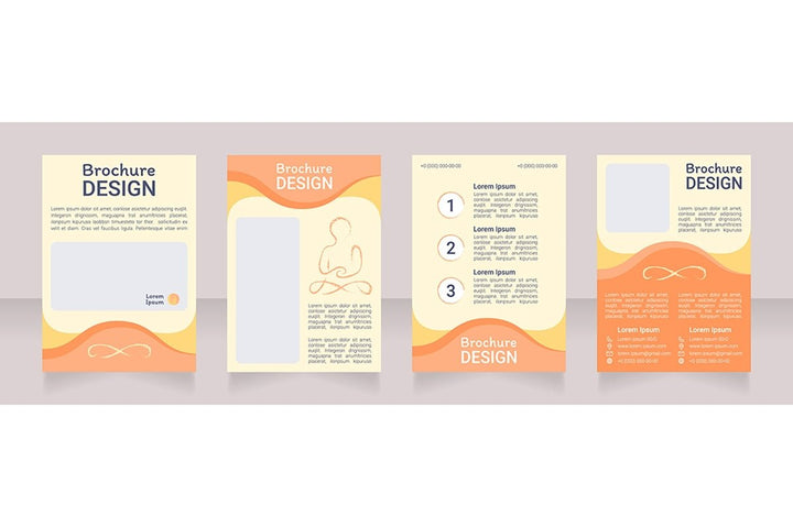 Meditation class brochure template set