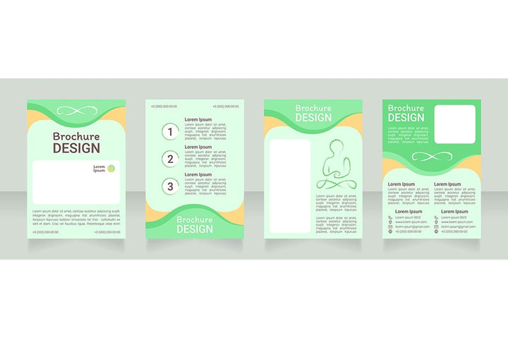 Meditation class brochure template set