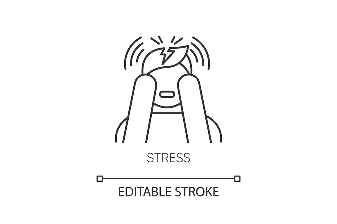 Mental disorder linear icons set