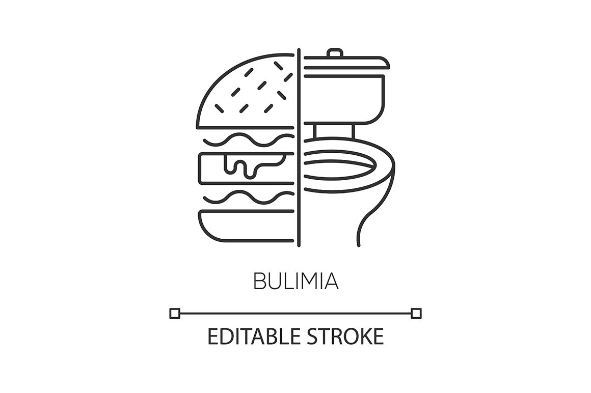 Mental disorder linear icons set
