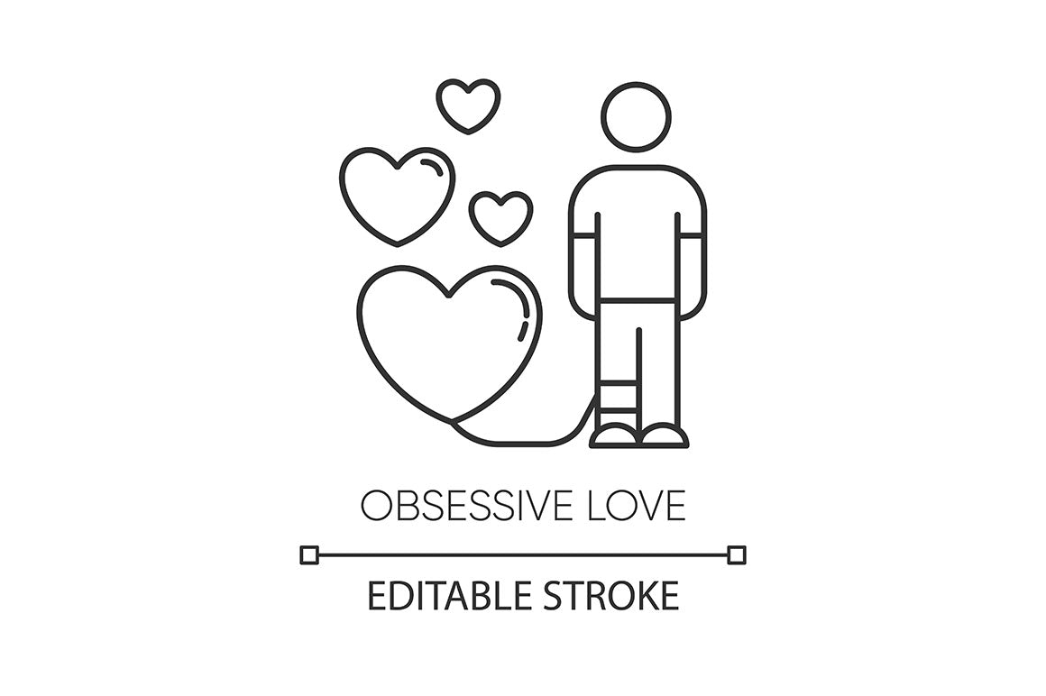 Mental disorder linear icons set