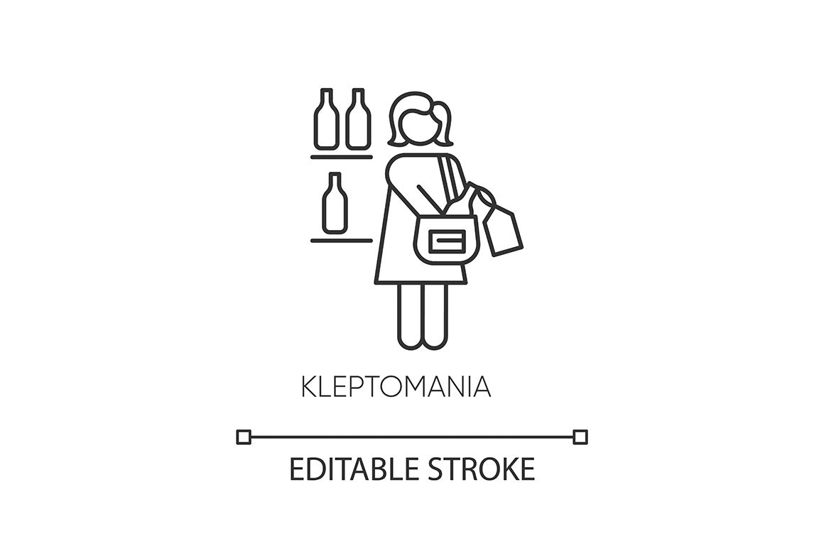 Mental disorder linear icons set