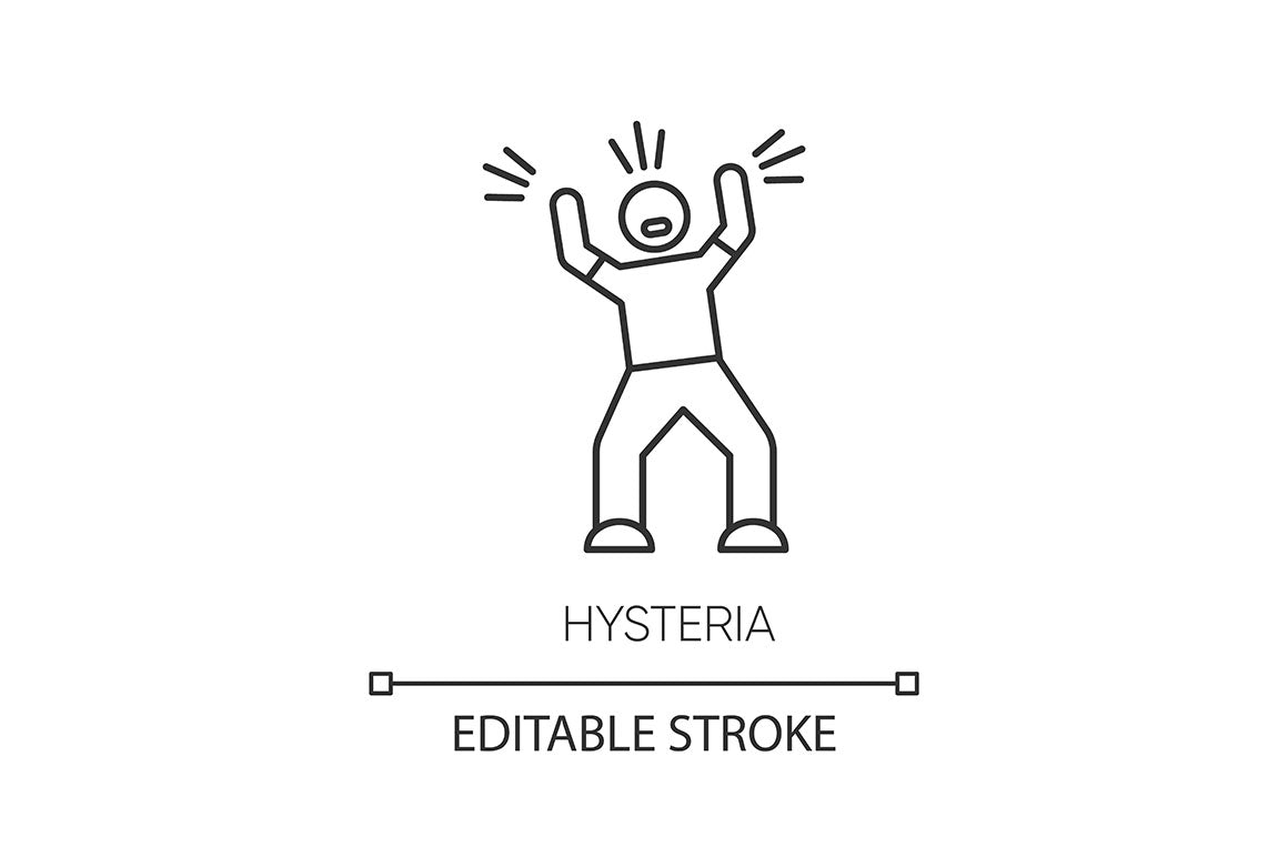 Mental disorder linear icons set
