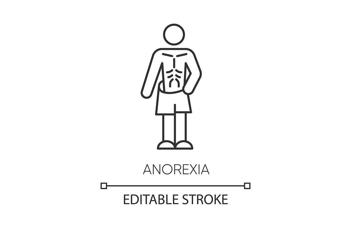 Mental disorder linear icons set
