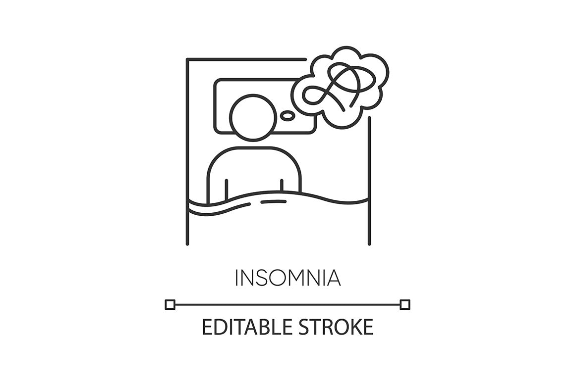 Mental disorder linear icons set