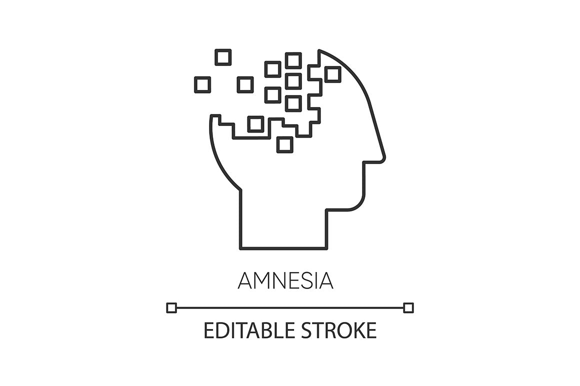 Mental disorder linear icons set