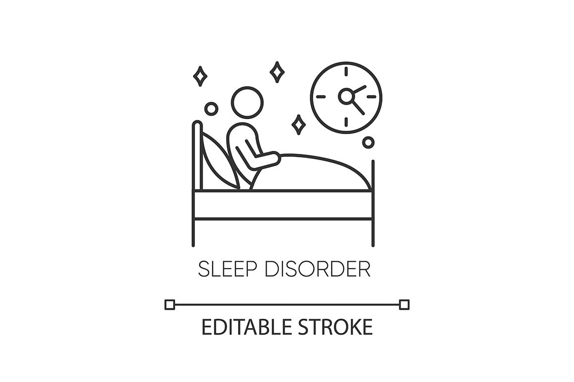 Mental disorder linear icons set