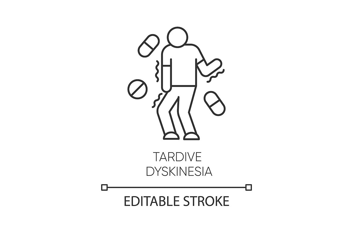 Mental disorder linear icons set