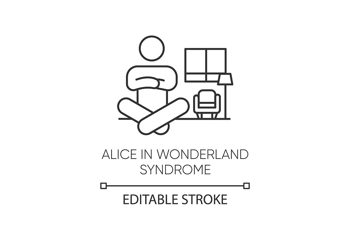 Mental disorder linear icons set